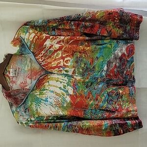 Very colorful jacket w/pockets size L